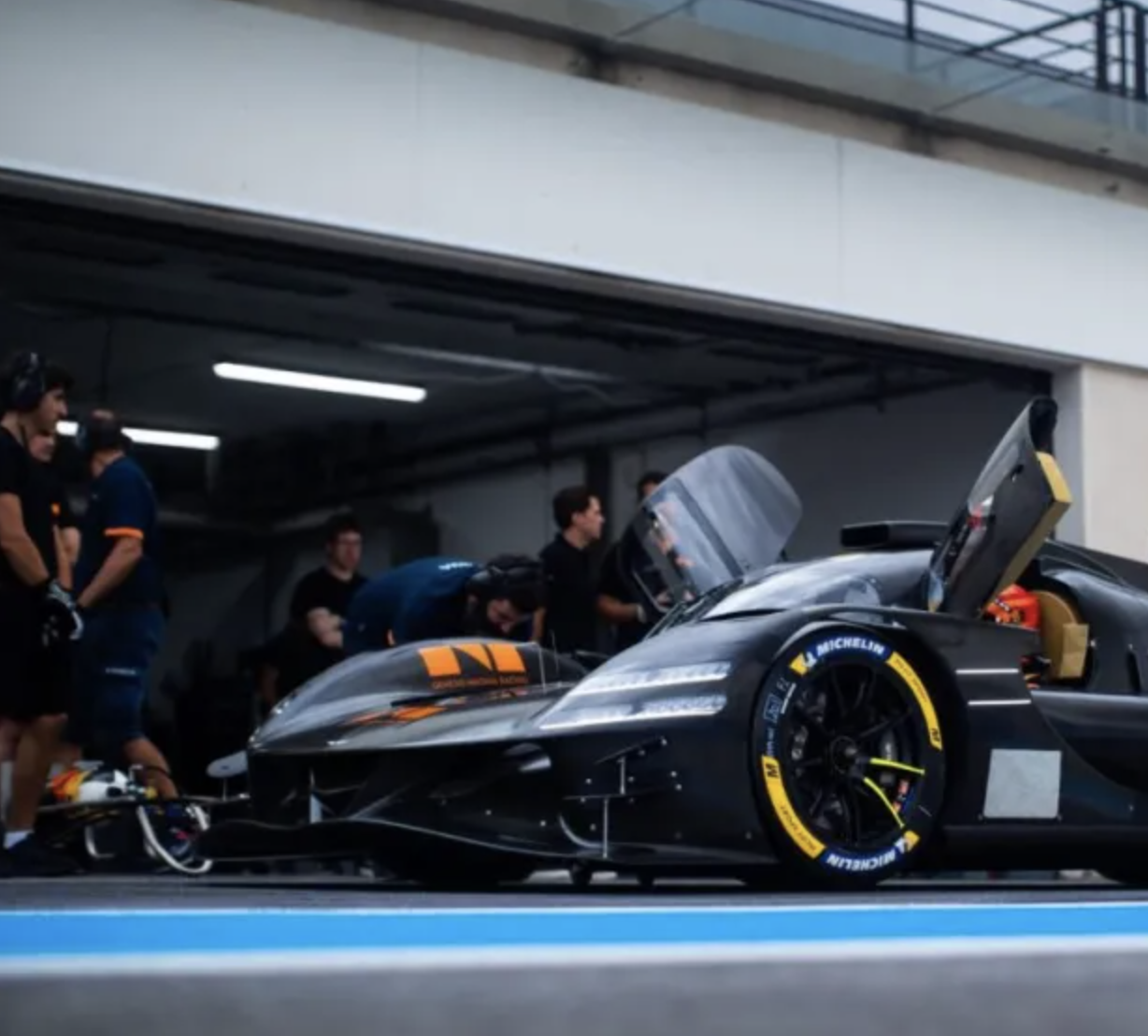 High-value prototype or hypercar prepared for time-critical international testing movement