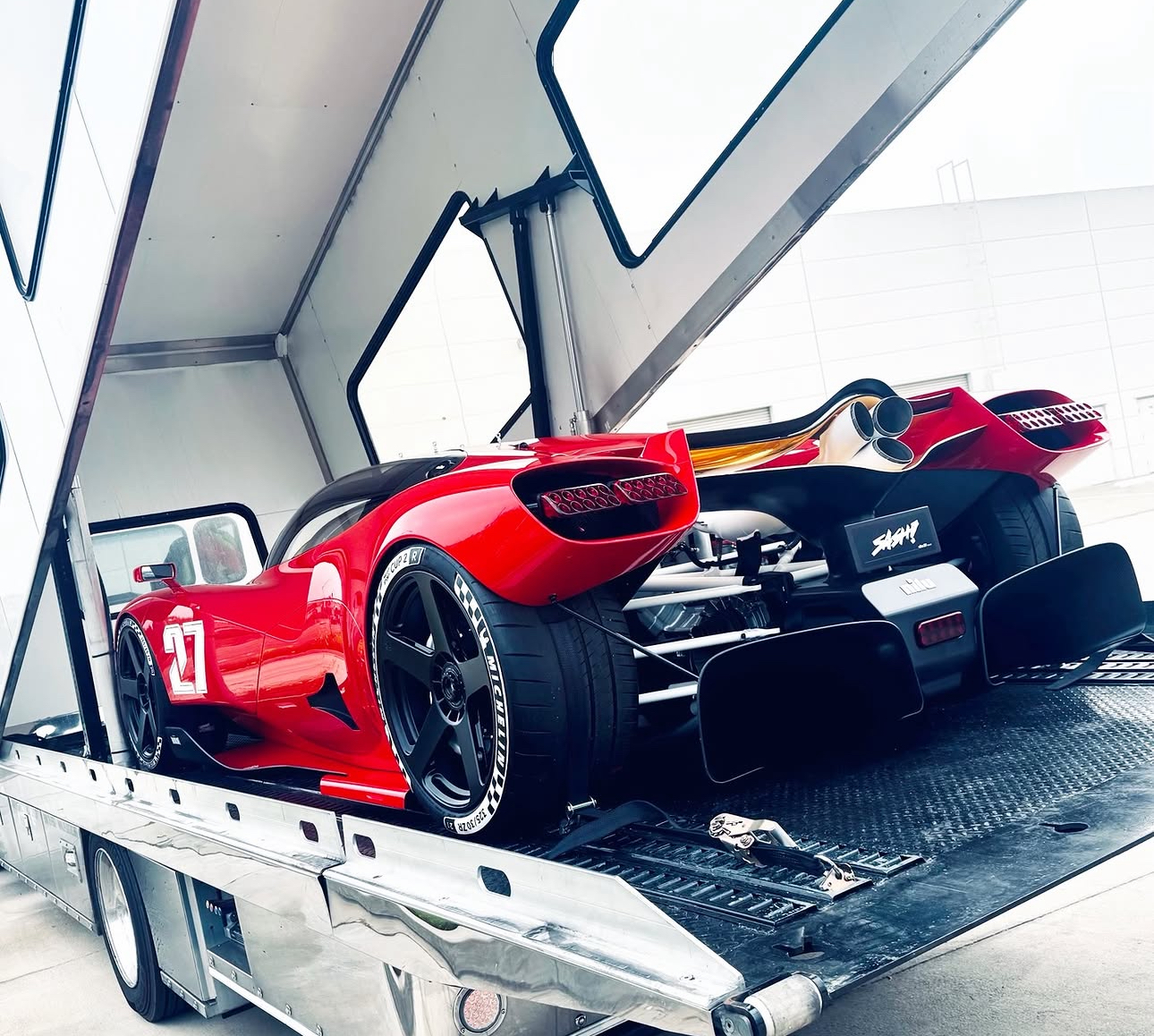 High-value development vehicle handled with specialist care for a testing or validation programme